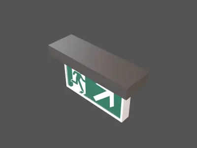 Exit Sign v1 006 Low-poly 3D model