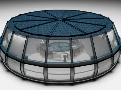 sci-fi liquid lab Low-poly 3D model