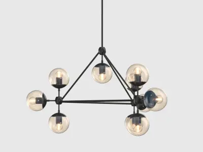 Possini Euro Gable 10-Light Modern Chandelier 3D model