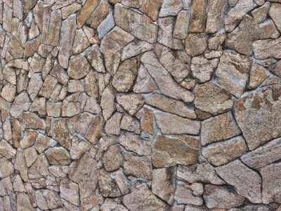 Old Stone Mosaic  Wall Cobblestone 6k  Tileable CoronaVray 3D model