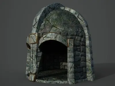 Ancient building Low-poly 3D model