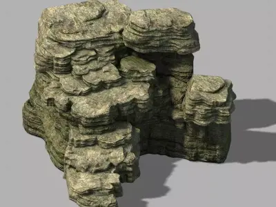 Hengshan Mountain - waterfall stone 3D model