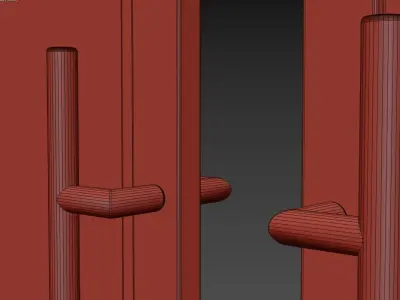 Glass partition doors 3D model