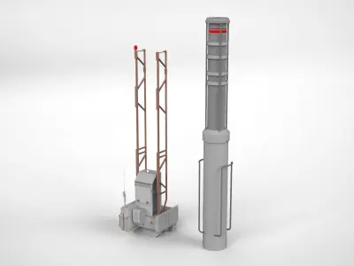 Sci-Fi architecture Elements collection 7 3D model