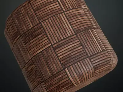 Woven Decorative Wood Parquet PBR Texture