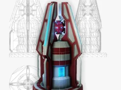 Force field generator 03 sci-fi Low-poly 3D model