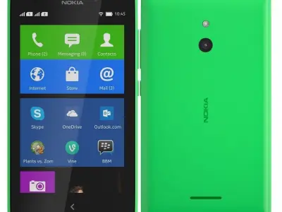 Nokia XL Bright green 3D model