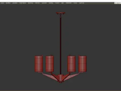 Fryer Chandelier Low-poly 3D model