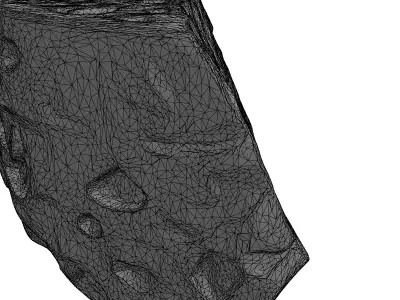 Glowing Cracked Lava Rock Low-poly 3D model