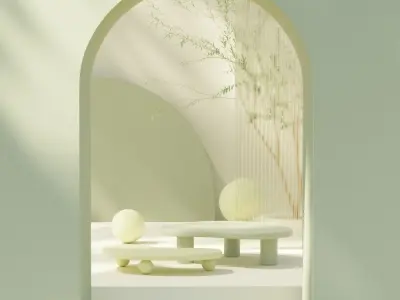Table podium for product presentation 3D model