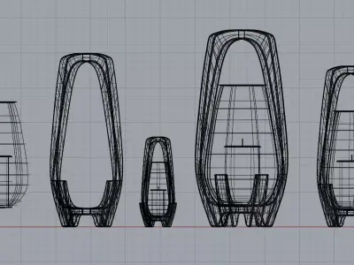 Modern Terrazzo Candle Holder Lamp  Parametric Design 3D Model 3D print model