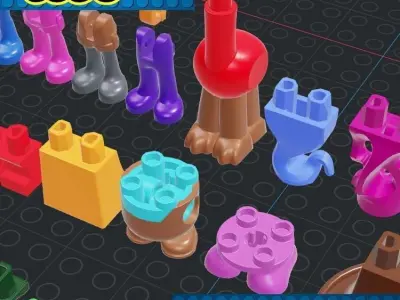 Lego - Minifigures Legs 3D print model