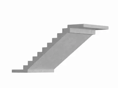 Concrete Stairs 3D model purchase