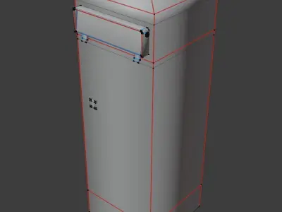 Public Mailbox 2 Low-Poly Re-Textured Version Low-poly 3D model