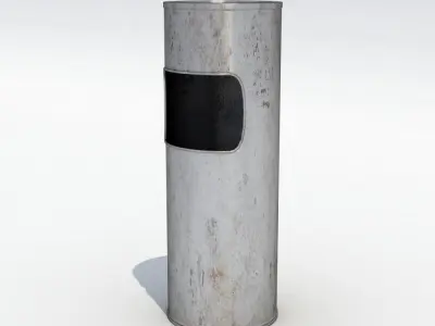 Street trash can - 11 3D model