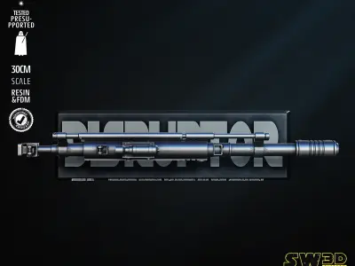 STAR WARS Ion Disruptor Blaster Tested for 3D Printing 3D print model