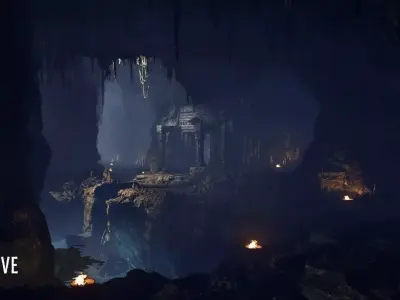 Modular Cave Low-poly 3D model