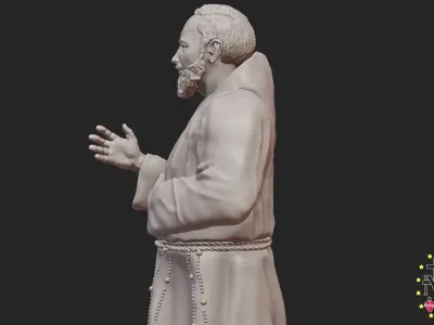 Saint Pio of Pietrelcina - Statue Free 3D print model