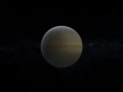Gas Giant Alien Planet 05 Low-poly 3D model