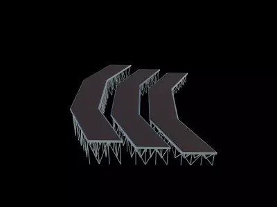 Portable stage 3D model