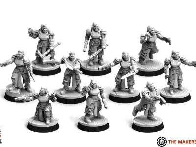 Obsidian Guard - Janissary - Assault Squad 3D print model