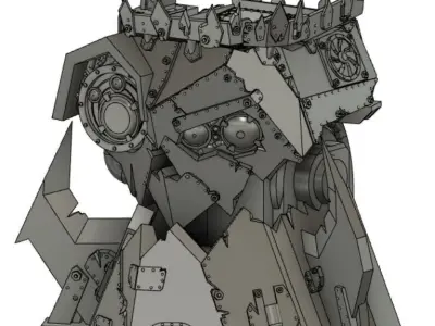 BOSSBUNKA metal structure with skull on top 3D print model