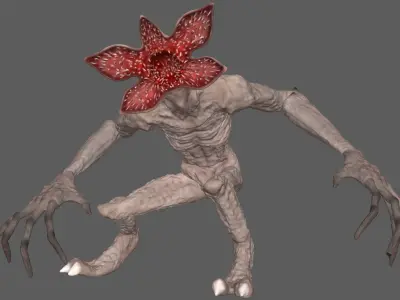 Stranger thing demogorgon 3d model rigged Low-poly 3D model