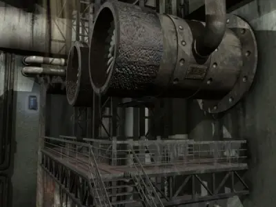 Sci-fi scene interior 3D model