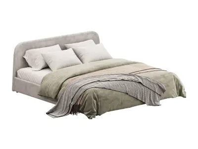 Camilla Low Profile Bed 3D model