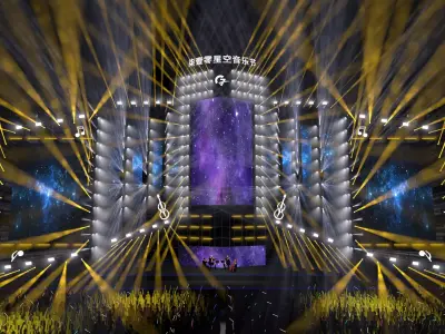 Concert Stage Arena 3D model