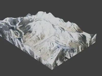 Istor-o-Nal Mountain Low-poly 3D model