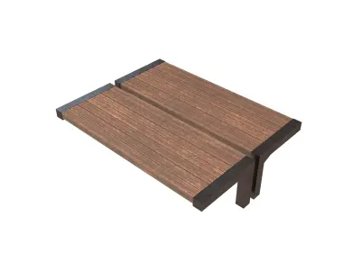 Group Modern Outdoor Bench v3 001 Low-poly 3D model