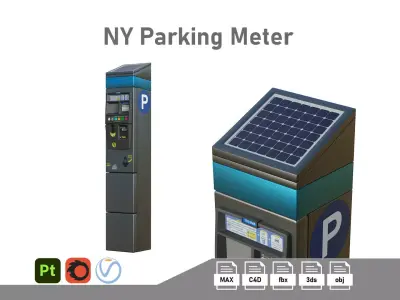NY Parking Terminal Low-poly 3D model