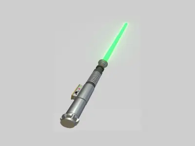 Star Wars Lightsaber 04 Green - SciFi Character Weapon Low-poly 3D model