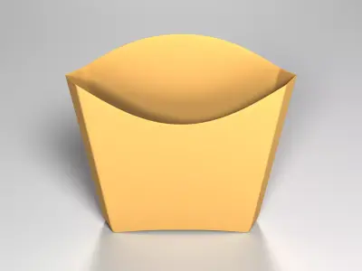 French Frice Packaging 3D model