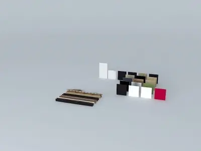 kitchen doors worktops kickboards handles 3D model