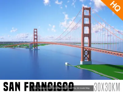 New York Chicago San Francisco Los Angeles Miami Seattle USA 3D Model Pack