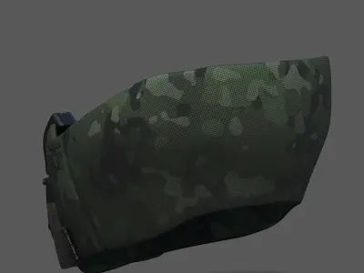 Gas mask respirator scifi futuristic 3d  Low-poly 3D model