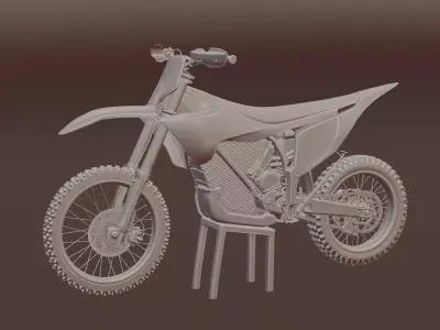 high poly electric dirty bike 3Dmodel cinematic 3D model