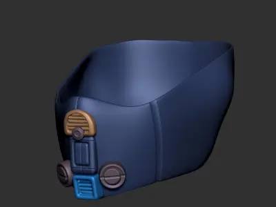 gas mask helmet scifi high poly sculpt 3D model ver 4 3D model