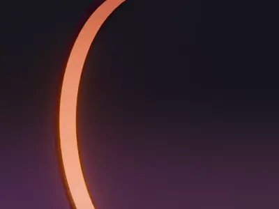 Lunar Arc Floor Lamp  Modern Japandi Lo-Fi Asset Free low-poly 3D model