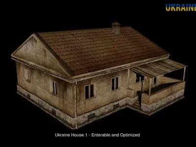 Ukraine House Pack - Enterable and Optimized lowpoly 3d models