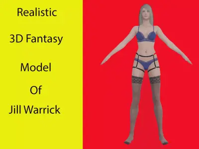 Jill Warrick Low-poly 3D model