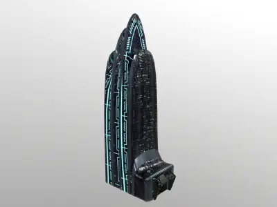 Cyberpunk City - Building 38 Low-poly 3D model