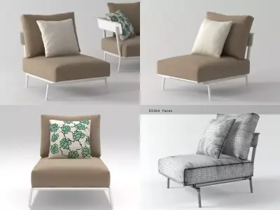 Aikana garden chair 3D model