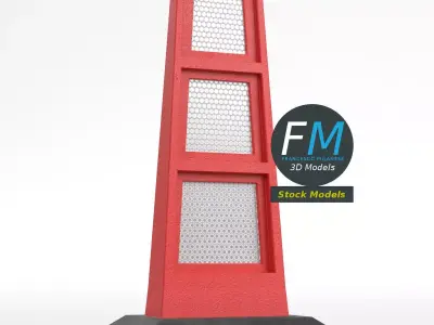 Flexible road delineator 3D model