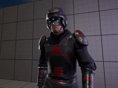 Fantasy Modern Soldier Low-poly 3D model