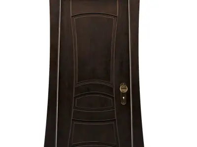 Door wooden Cartoon 2 3D model
