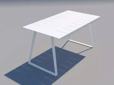Copenhagen dining table Cane-line design by Strand and Hvass Low-poly 3D model
