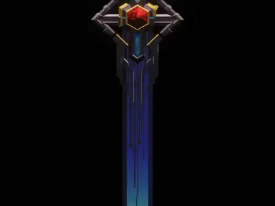 3in1 Sci-Fi Mecha Energy weapon GameReady 3D Model Low-poly 3D model